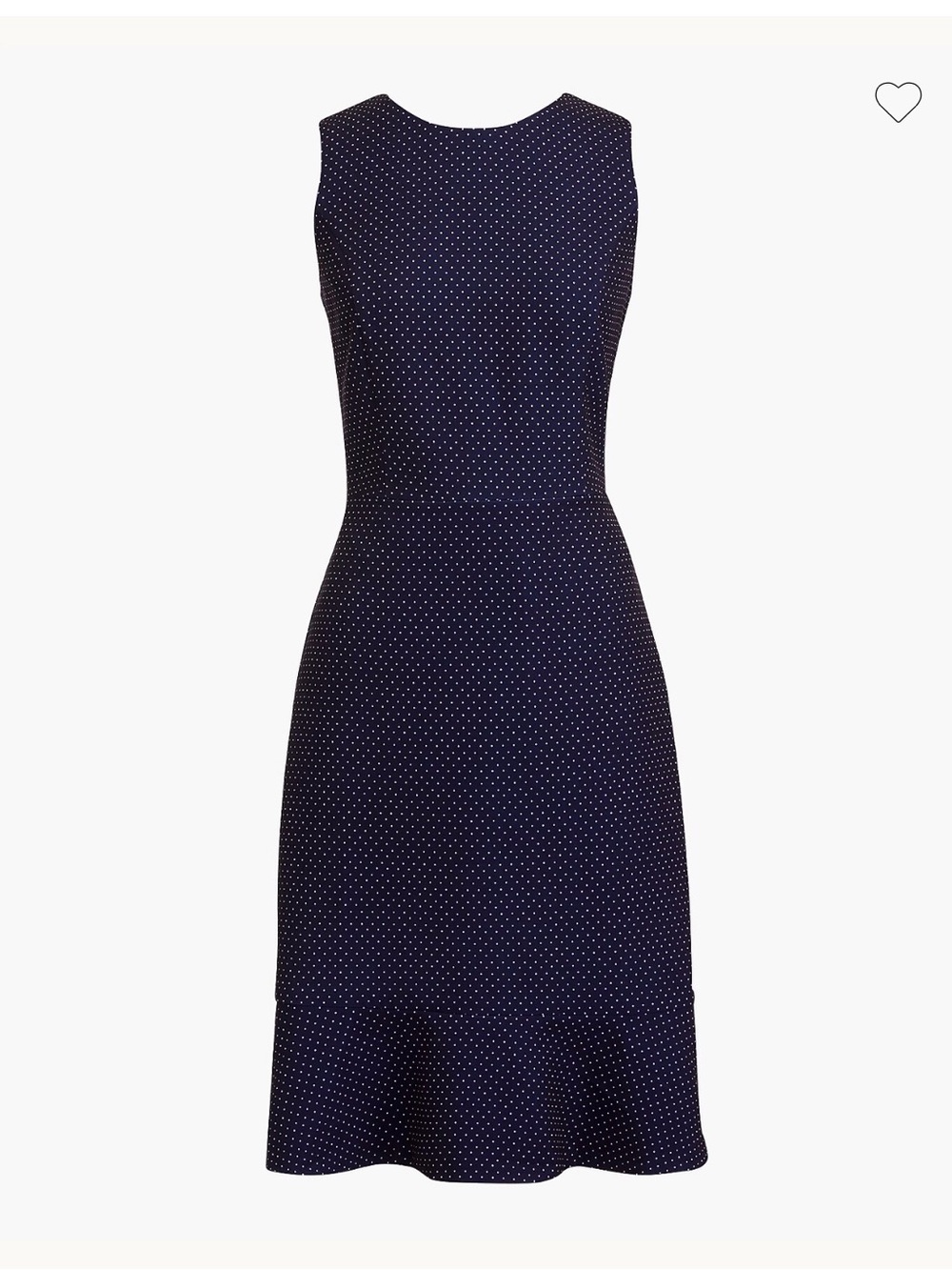 J. Crew Navy Polka Dot Flounce Hem Dress NWT